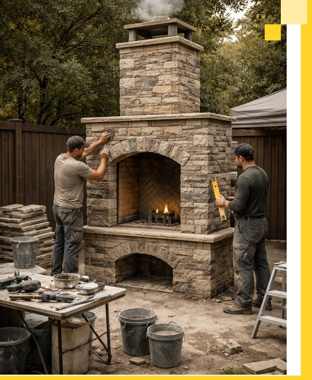 Проектирование и установка уличных каминов в Людинове