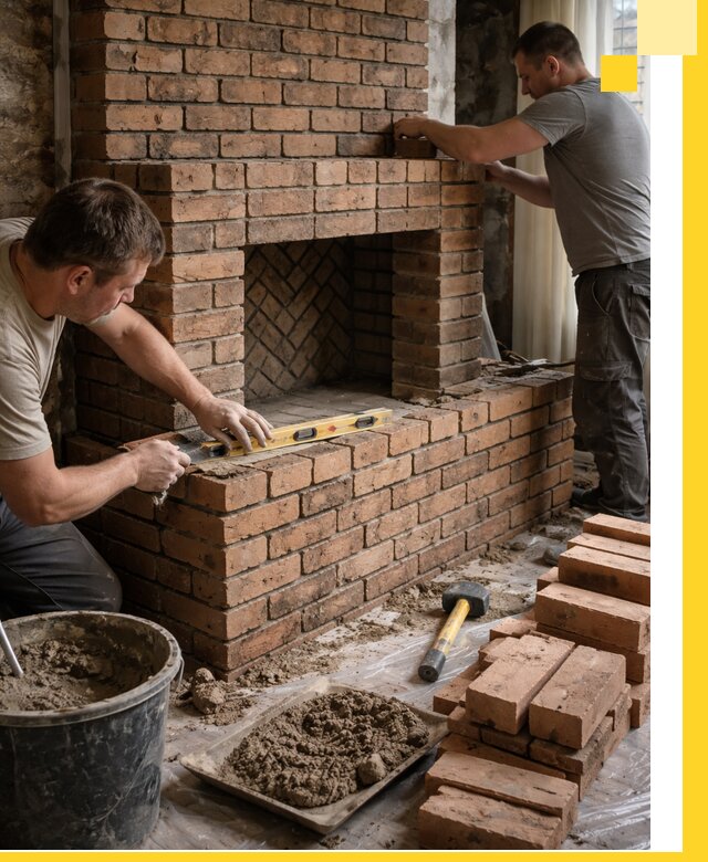 Изготовление и установка кирпичных каминов в Людинове