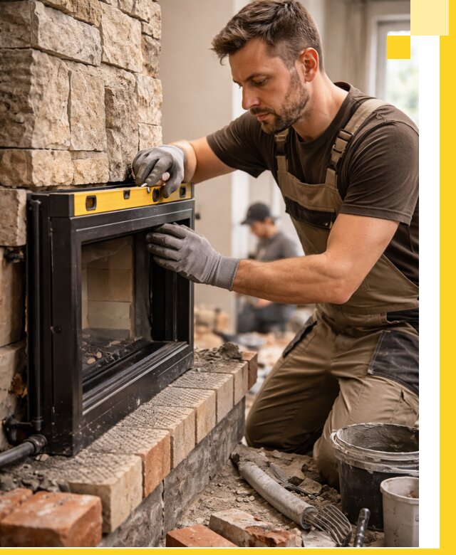 Дровяные камины под ключ в Людинове: монтаж, обустройство