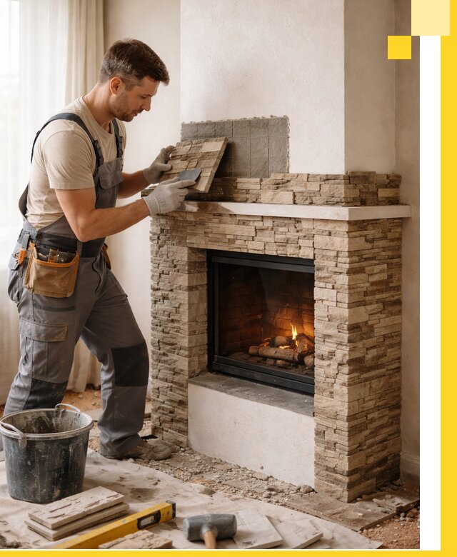 Изготовление и монтаж каминов для дома под ключ в Людинове