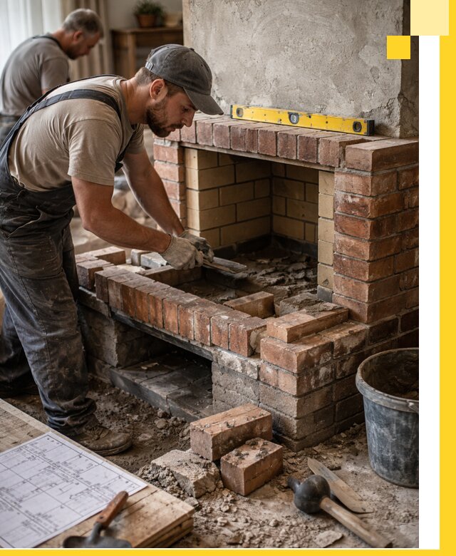 Изготовление и установка каминопечей под ключ в Людинове