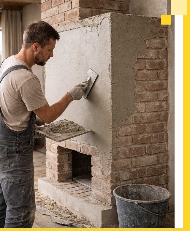 Отделка печей и облицовка каминов в Людинове под ключ