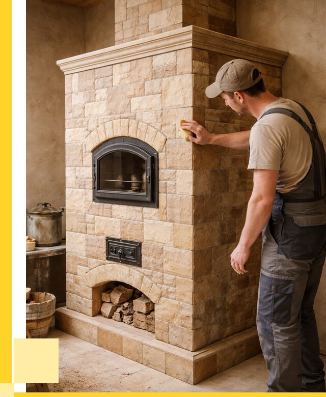 Облицовка печей в Людинове от 4580 р. под ключ | ЭриданЛюд