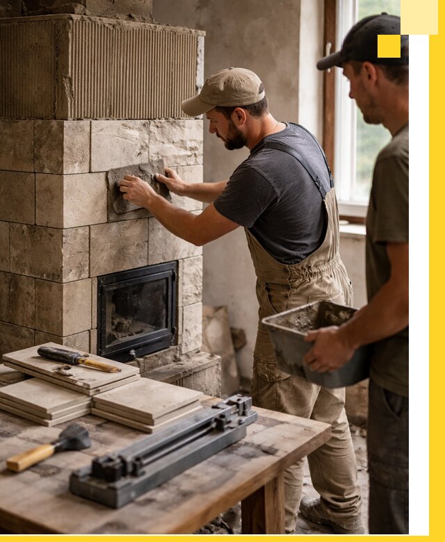 Профессиональная облицовка печей в Людинове: керамика и камень