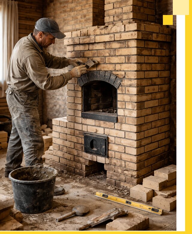 Кирпичные печи под ключ в Людинове: проектирование и кладка