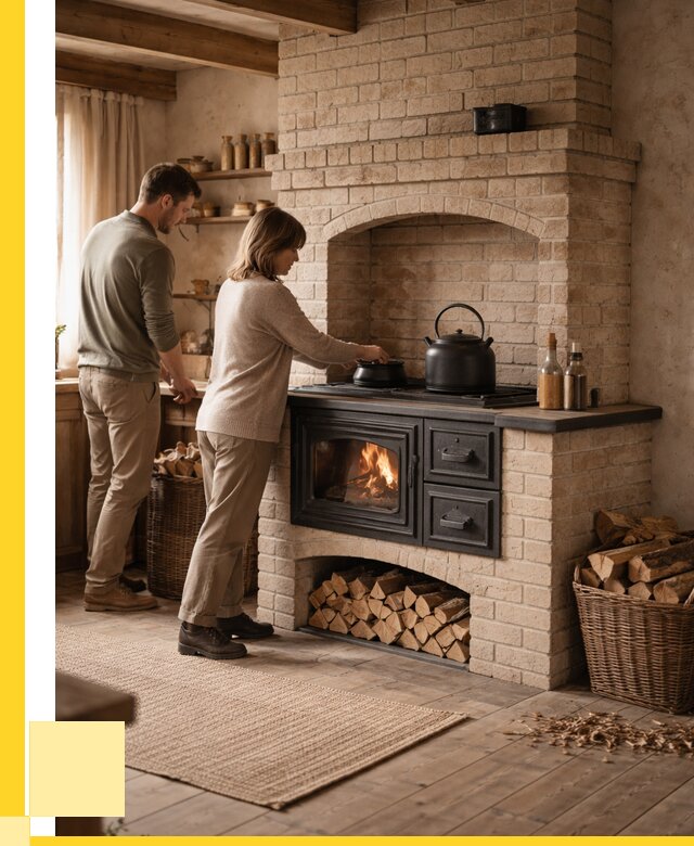 Печи с плитой в Людинове от 45801 р. | ЭриданЛюд — кирпичная печь