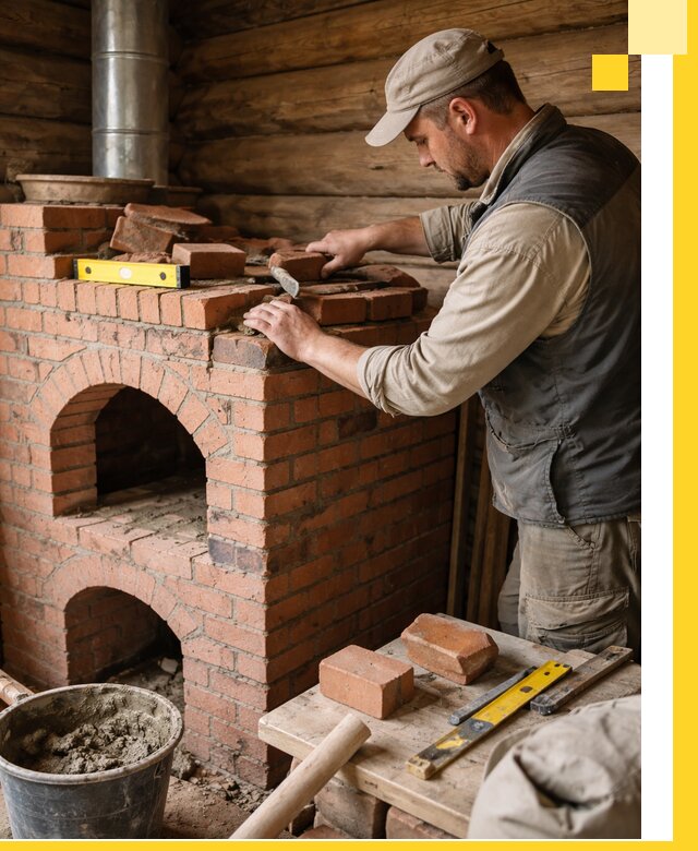 Изготовление и установка русских печей в Людинове под ключ