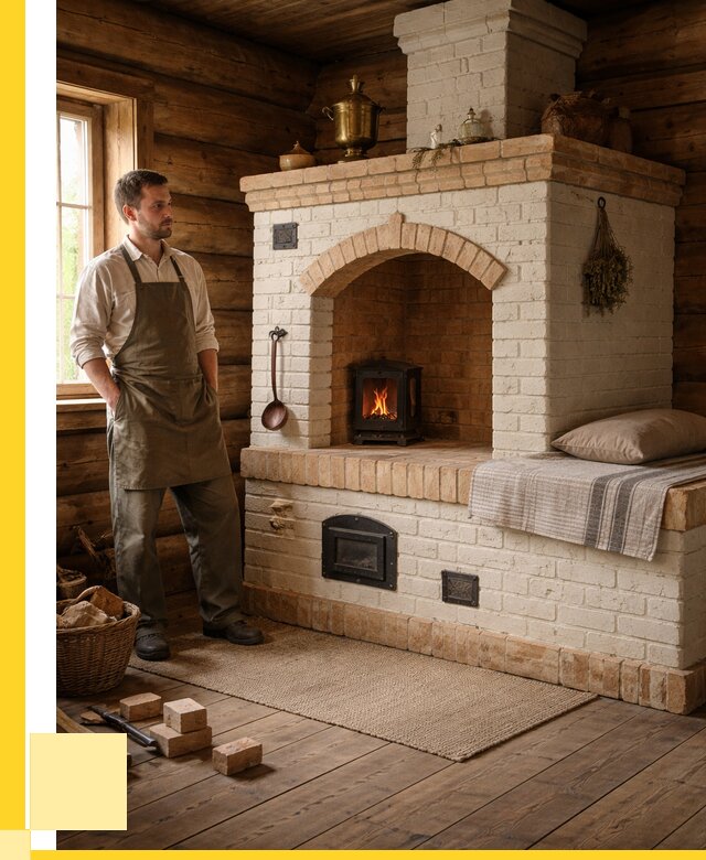 Русские печи с лежанкой под ключ в Людинове от 152670 р. ЭриданЛюд