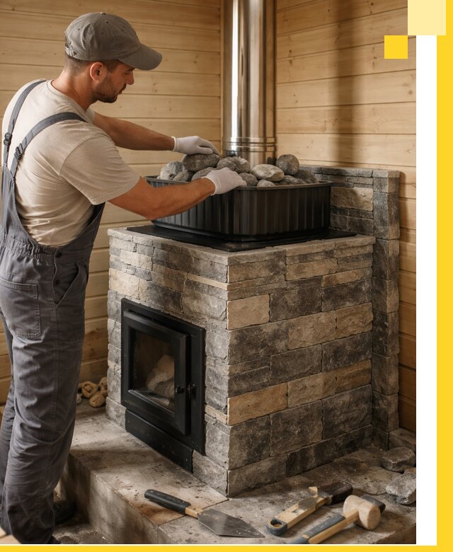 Печи для парной в Людинове, производство, монтаж и обслуживание