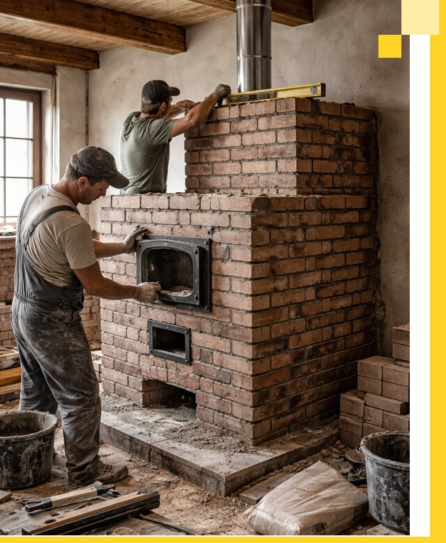 Печи для загородного дома под ключ в Людинове — монтаж и сервис