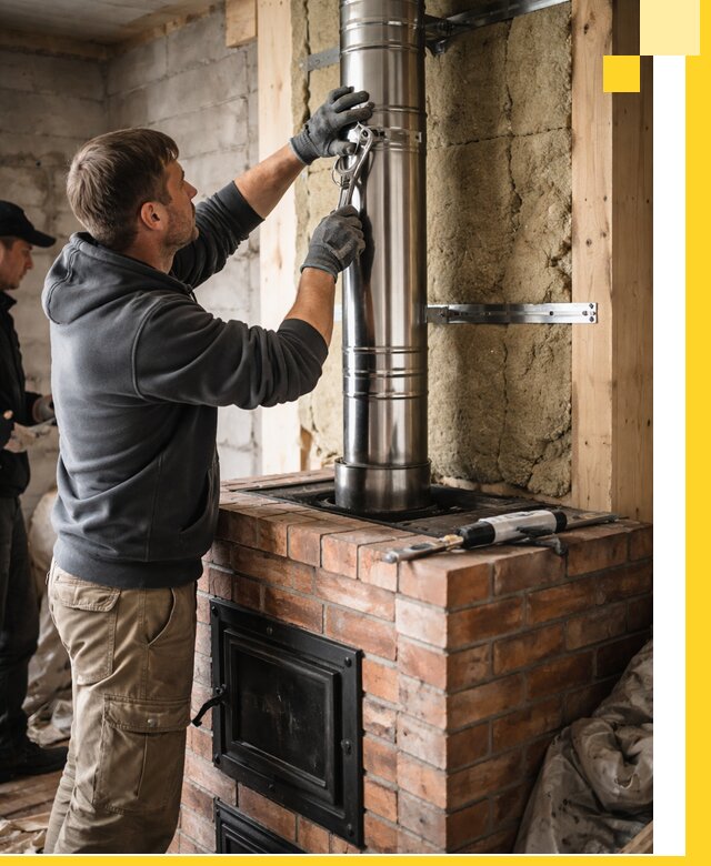 Изготовление и монтаж печей и дымоходов под ключ в Людинове