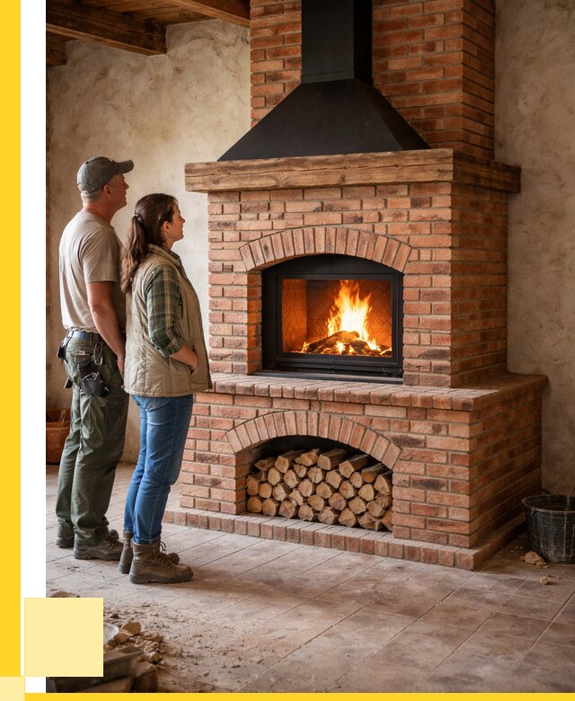 Печи камины из кирпича в Людинове от 122136 р. | ЭриданЛюд