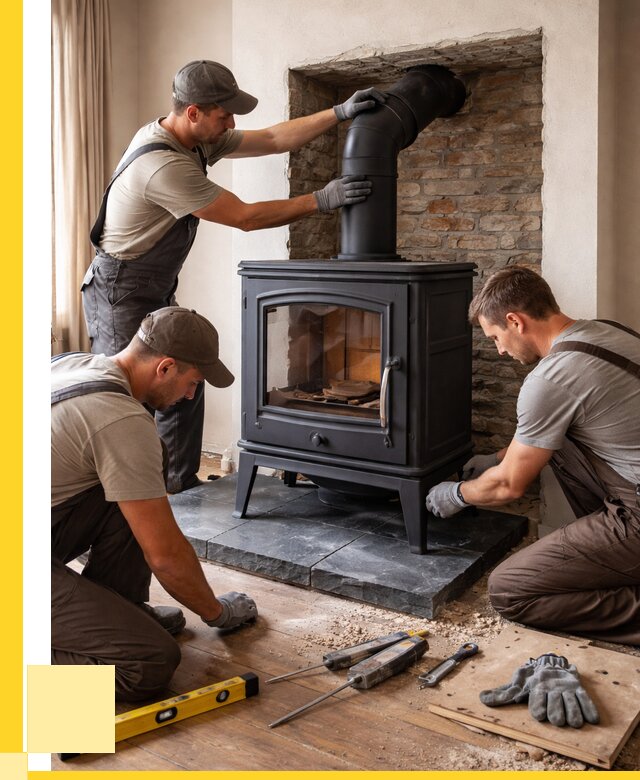 Монтаж печи камина в частном доме в Людинове от 25445 р. | ЭриданЛюд
