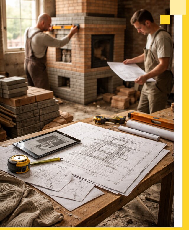 Проекты печей и каминов с индивидуальным дизайном в Людинове