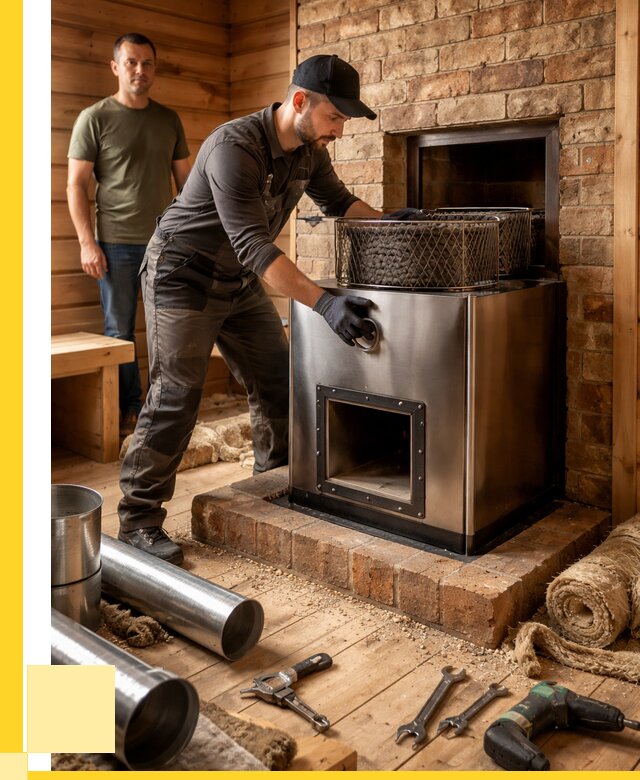 Монтаж банных печей под ключ в Людинове от 18320 р., ЭриданЛюд