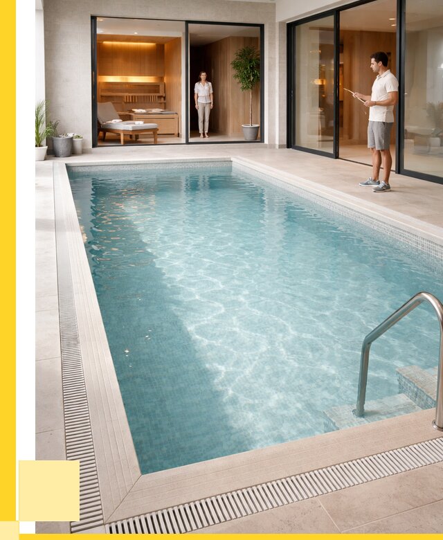 Отделка бассейна пленкой ПВХ в Людинове от 3562 р. - ЭриданЛюд