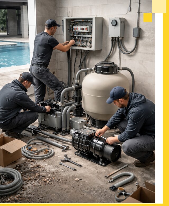 Профессиональный монтаж оборудования для бассейнов в Людинове