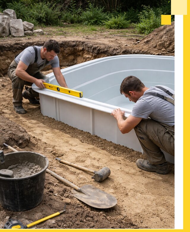 Производство и установка пластиковых бассейнов в Людинове под ключ