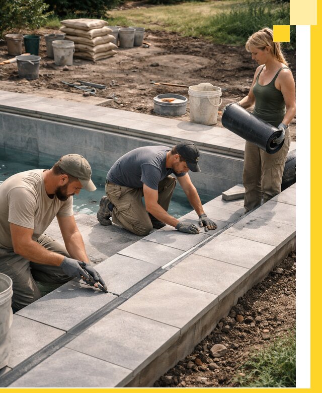 Строительство и монтаж уличных бассейнов под ключ в Людинове