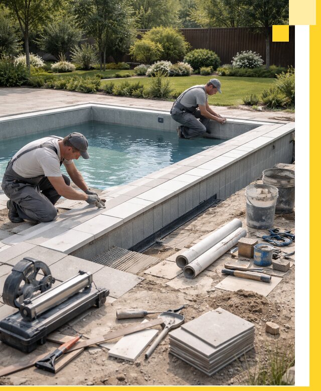 Строительство открытых бассейнов под ключ в Людинове профессионально