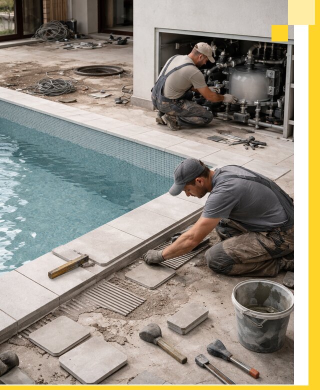 Строительство и монтаж бассейнов в коттедже в Людинове