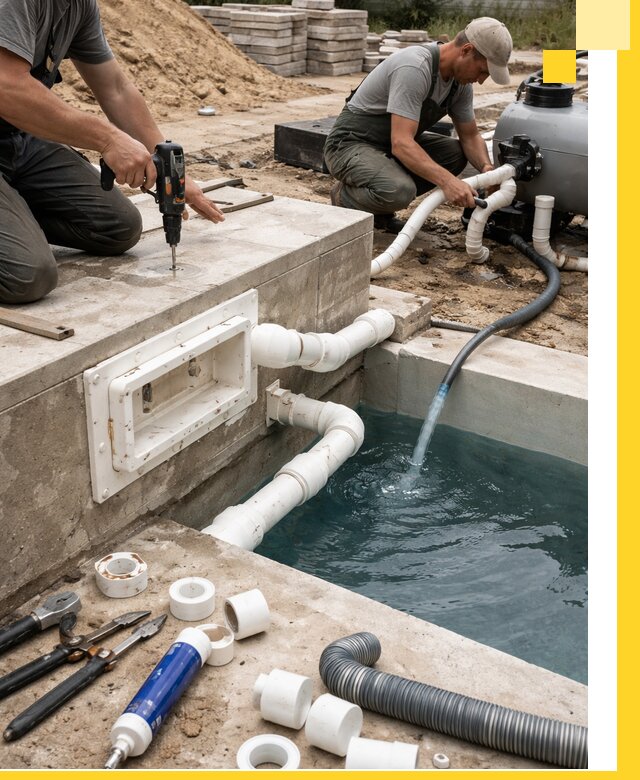 Строительство скиммерных бассейнов под ключ в Людинове