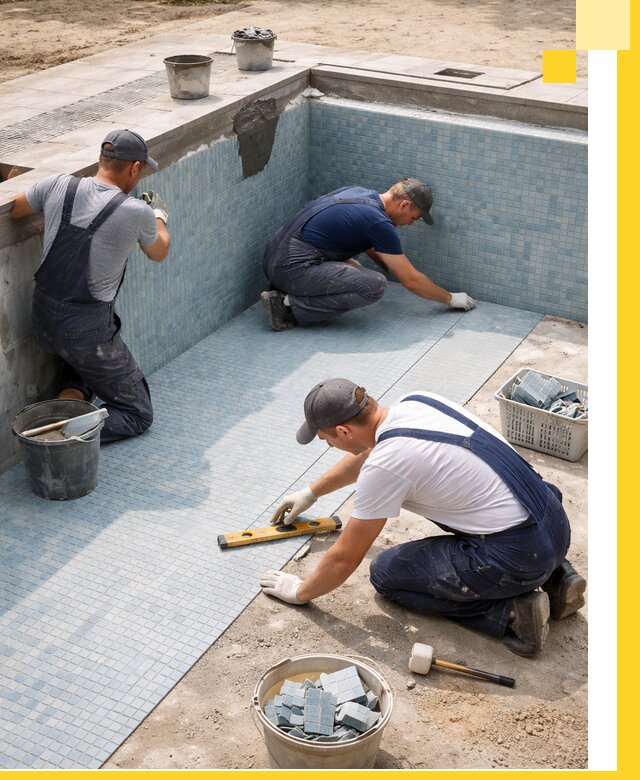 Укладка и установка плитки для бассейнов под ключ в Людинове