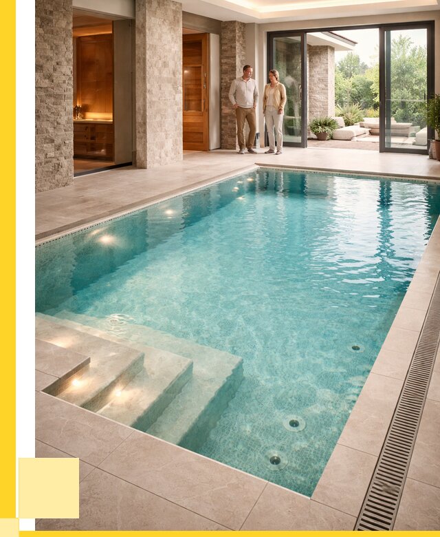 Бассейн во дворе в Людинове: проект, отделка от 1221360 р. | ЭриданЛюд