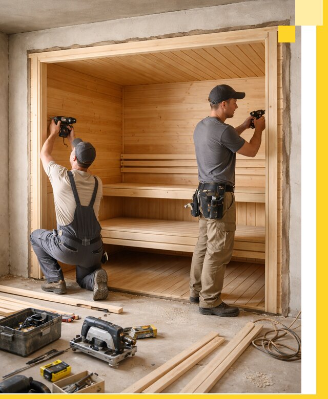 Монтаж саун под ключ в Людинове — проектирование и установка