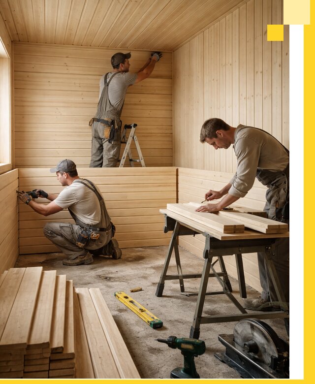 Обшивка саун в Людинове из натуральной древесины под ключ