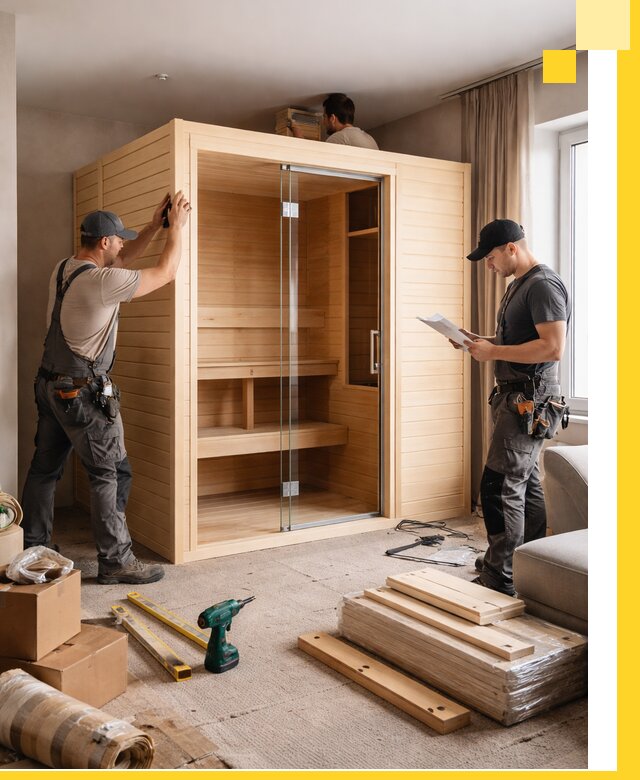 Установка и благоустройство саун в квартире в Людинове