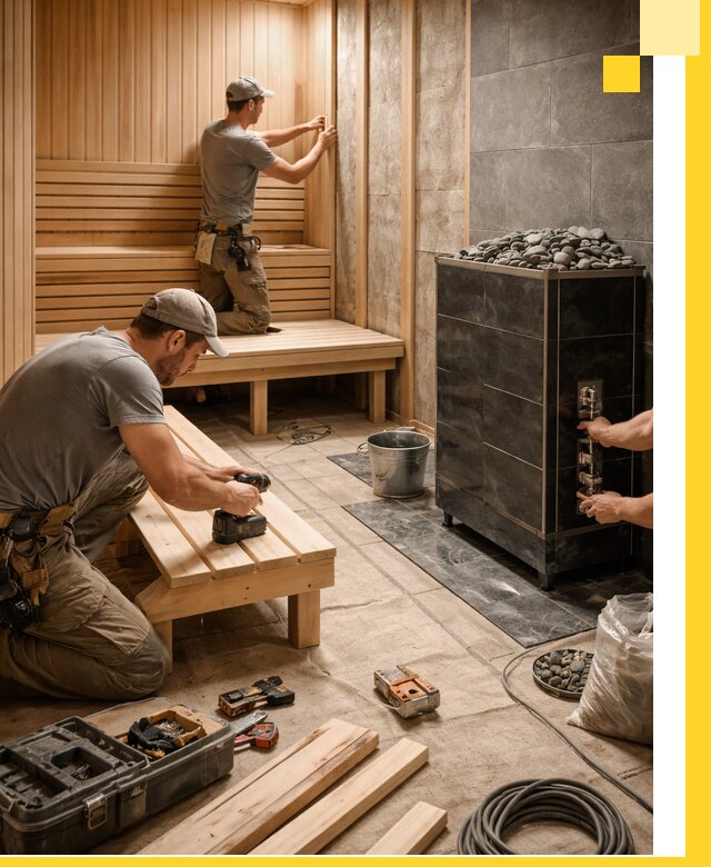 Дизайн и строительство интерьерных саун под ключ в Людинове