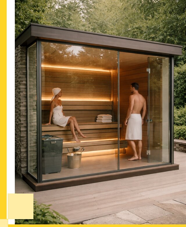Сауна стеклянная и двери для сауны в Людинове от 254450 р. | ЭриданЛюд