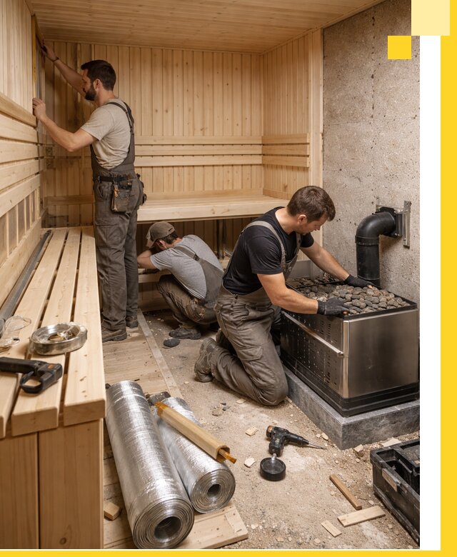 Индивидуальные сауны на заказ в Людинове под ключ, проект и монтаж