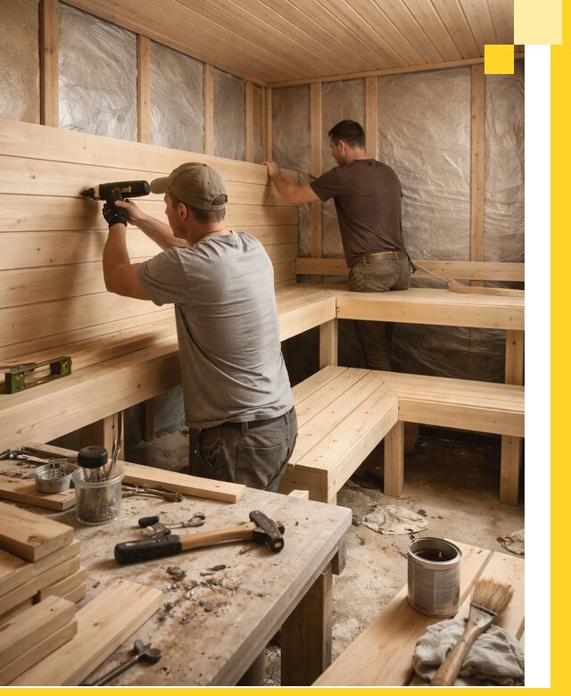 Профессиональная отделка бань и саун под ключ в Людинове