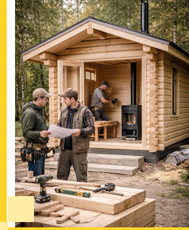 Монтаж бань под ключ в Людинове — от 203560 р. | ЭриданЛюд