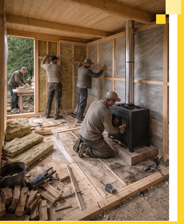 Профессиональный монтаж бань под ключ в Людинове для дома