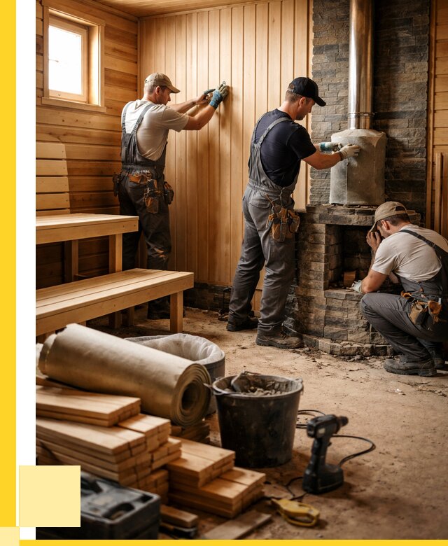 Ремонт бань под ключ в Людинове от 45801 р. | ЭриданЛюд