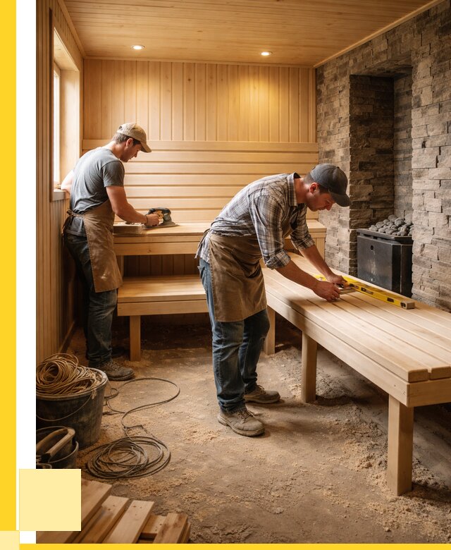 Отделка бани в Людинове: внутренняя отделка от 3053 р. | ЭриданЛюд