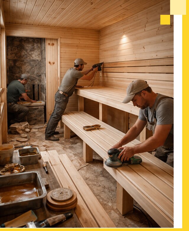 Профессиональная отделка бань в Людинове под ключ, с гарантией