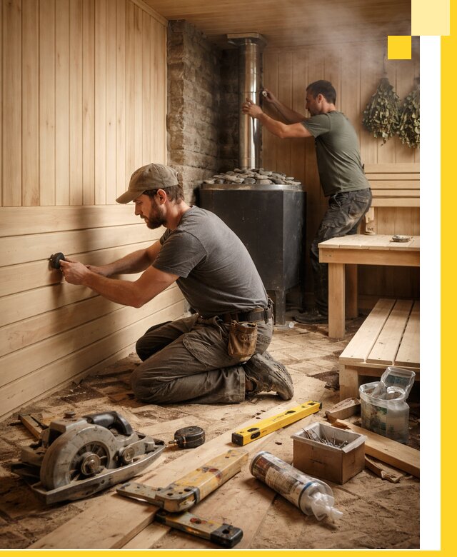 Полное строительство и оснащение парных под ключ в Людинове