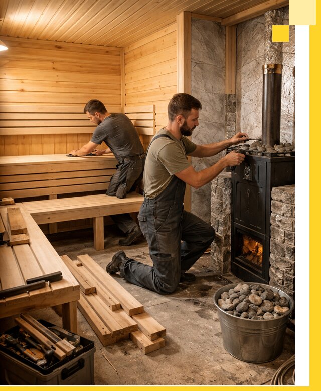 Дизайн и строительство интерьеров бань под ключ в Людинове