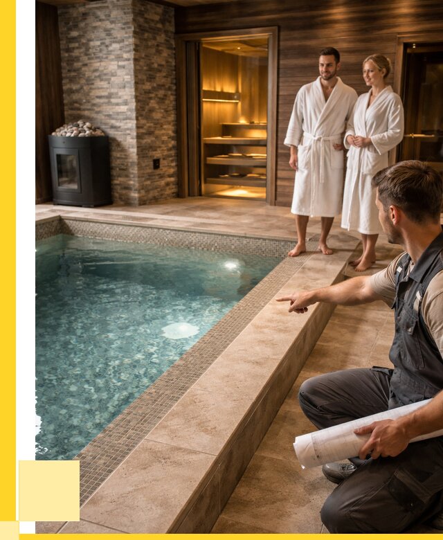 Проект бани с бассейном под ключ в Людинове от 66157 р. | ЭриданЛюд