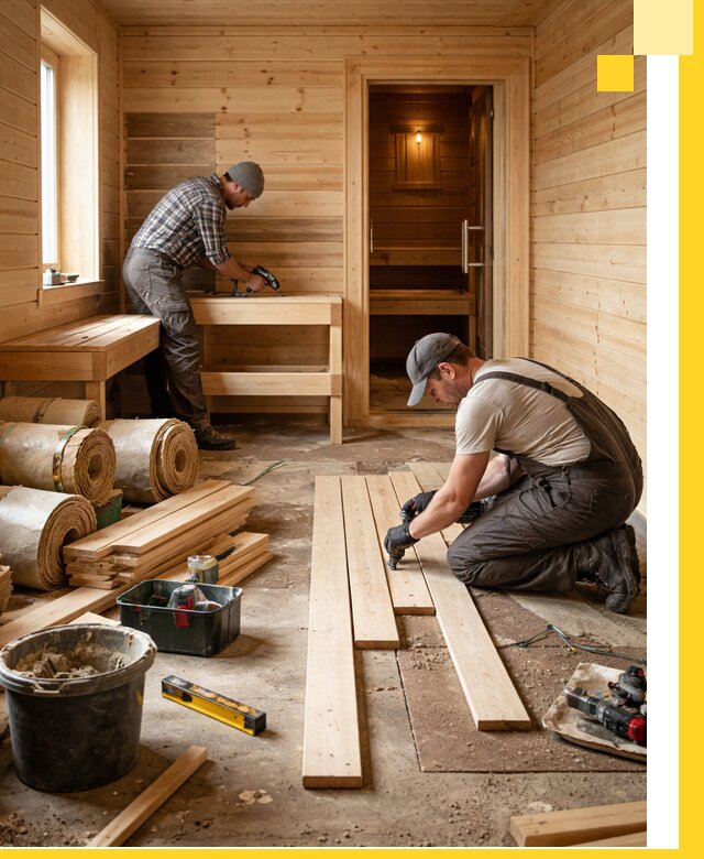 Индивидуальный проект бани с комнатой отдыха под ключ в Людинове