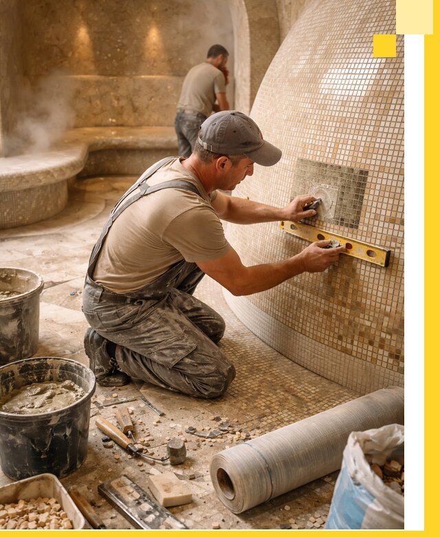 Хамам под ключ в Людинове: проектирование, строительство, отделка