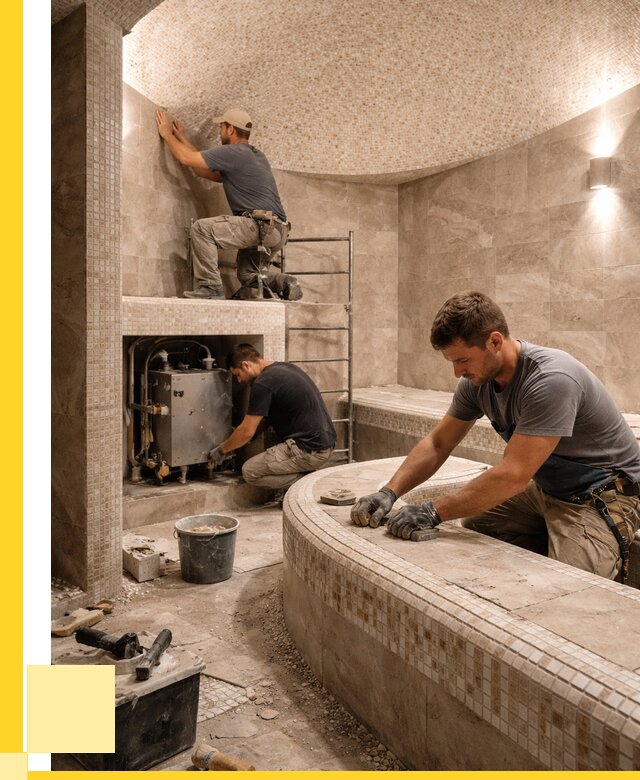 Монтаж хамамов под ключ в Людинове от 254450 р. ЭриданЛюд