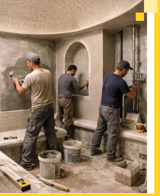 Профессиональный монтаж хамамов под ключ в Людинове с гарантией