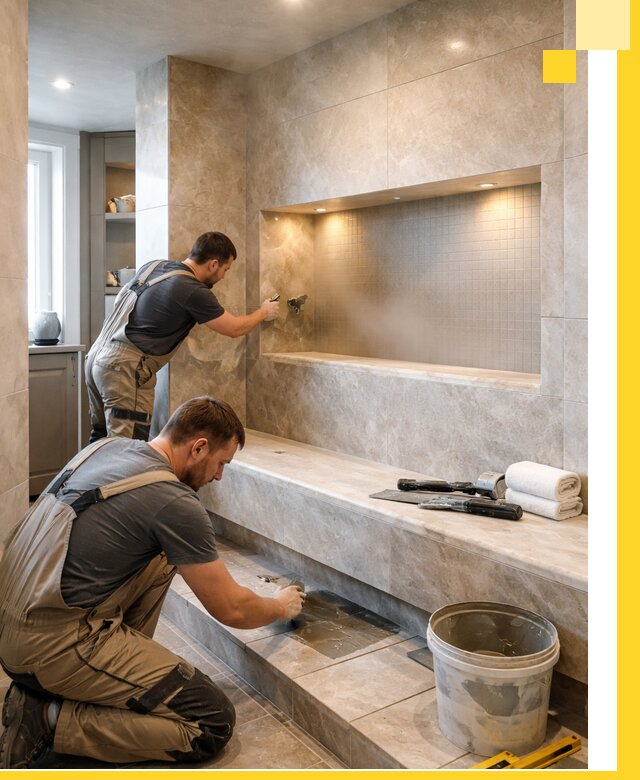 Профессиональное строительство хамама в квартире в Людинове