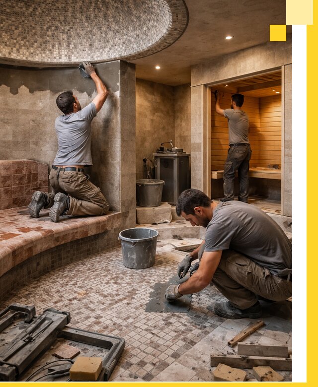 Проект и строительство хамама бани и сауны под ключ в Людинове