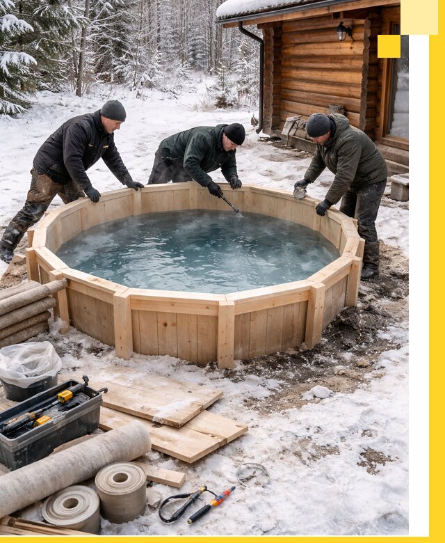 Изготовление и установка ледяных купелей под ключ в Людинове